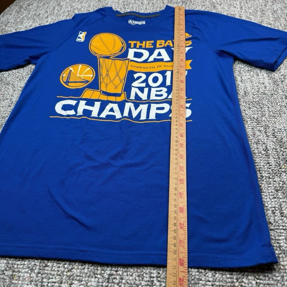 Adidas Shirt Mens Medium Golden State Warriors The Bay's Day 2017 NBA Champions